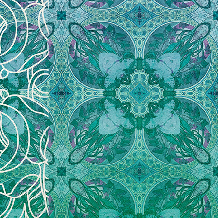 Vlies Fototapete | Art Nouveau Bleu | Größe 250 x 280 cm