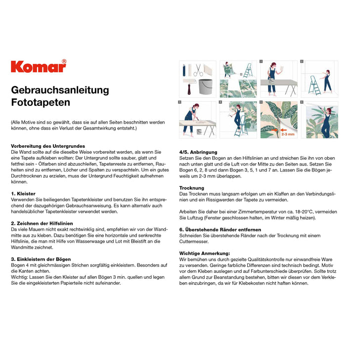 Komar | Papier Fototapete | Lumbercheck | Größe 368 x 254 cm