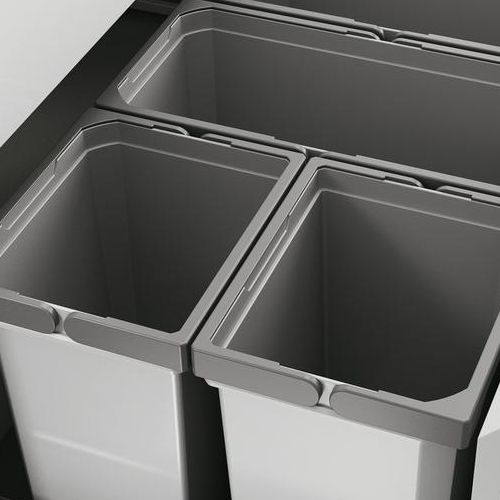 Naber | Cox® Box 350 S 1000-5 Abfallsammler für vorhandene Auszüge Biodeckel hellgrau