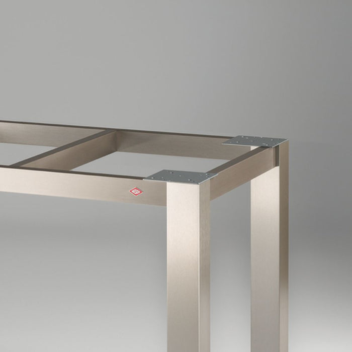 Tischgestell TG80 für Granitplatte | Tisch | edelstahlfarbig gebürstet | B 1460 mm | T 710 mm