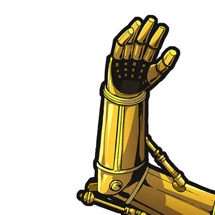 Selbstklebende Vlies Fototapete/Wandtattoo | Star Wars XXL C|3PO | Größe 127 x 200 cm