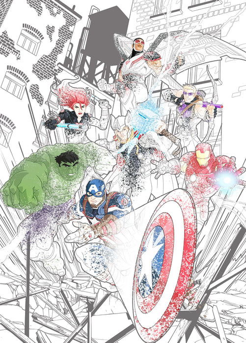 Vlies Fototapete | Avengers Attack | Größe 200 x 280 cm