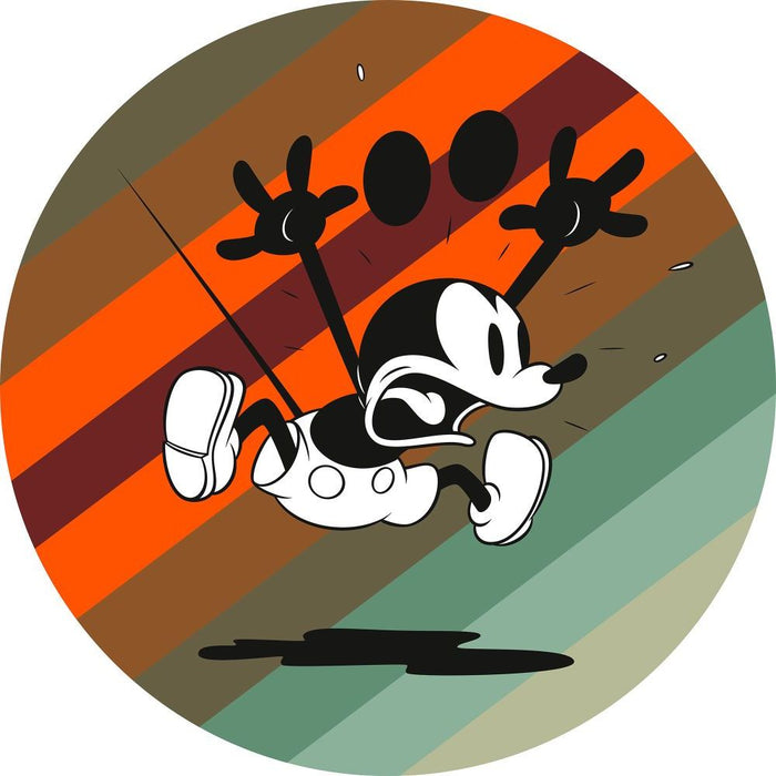 Komar | Selbstklebende Vlies Fototapete/Wandtattoo | Mickey Mouse up and away | Größe 125 x 125 cm
