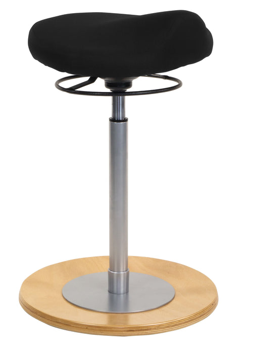 Mayer | Pendelhocker mit ergonomisch geformtem Komfortsitz 1101 | Schwarz | Gestell Buche