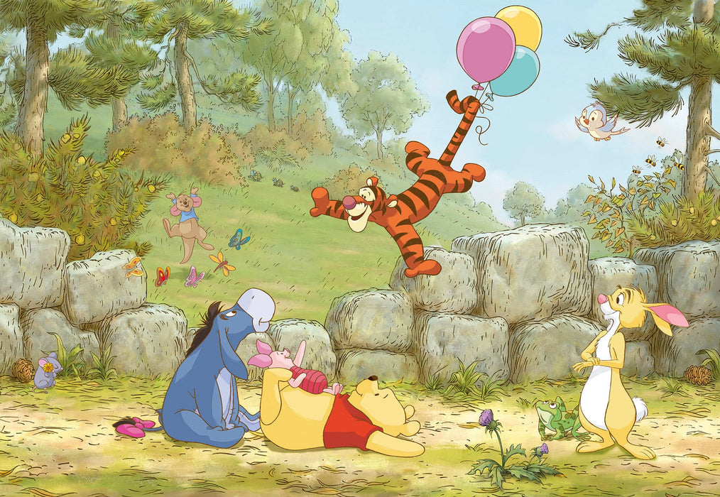 Papier Fototapete | Winnie Pooh Ballooning | Größe 368 x 254 cm