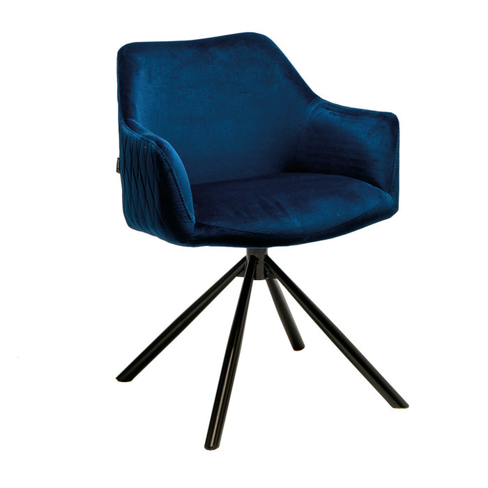 Naber | Rowa 1V | Stuhl | Gestell schwarz | Bezug dunkelblau