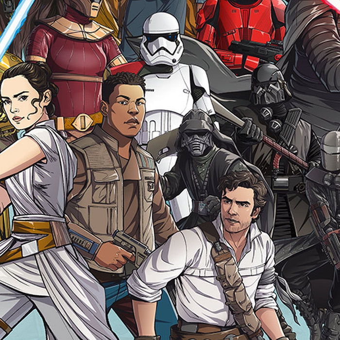 Vlies Fototapete | Star Wars Cartoon Collage Wide | Größe 400 x 280 cm