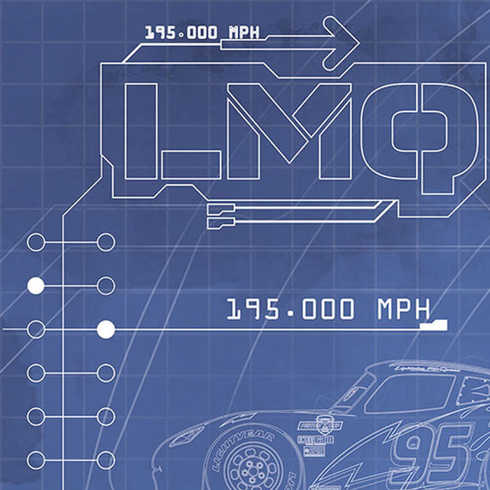 Papier Fototapete | Cars3 Blueprint | Größe 368 x 254 cm