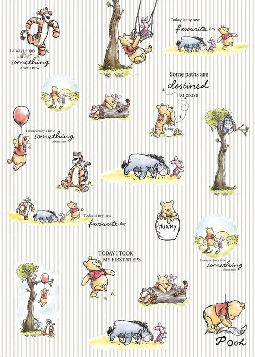 Vlies Fototapete | Winnie the Pooh Stripes | Größe 200 x 280 cm