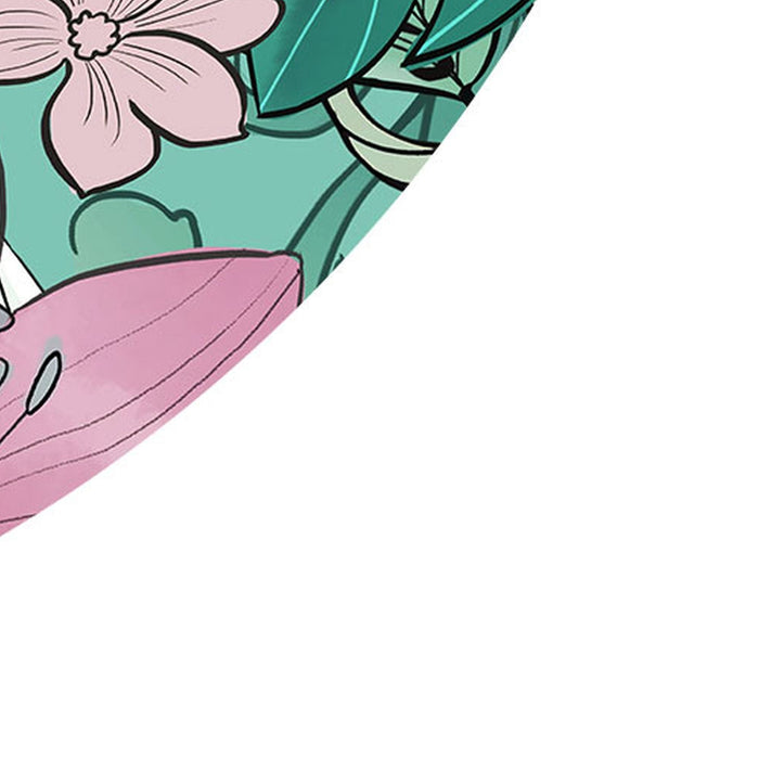 Selbstklebende Vlies Fototapete/Wandtattoo | Jasmin Elegant MInt  | Größe 125 x 125 cm