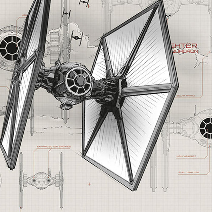 Papier Fototapete | STAR WARS Blueprints | Größe 368 x 254 cm