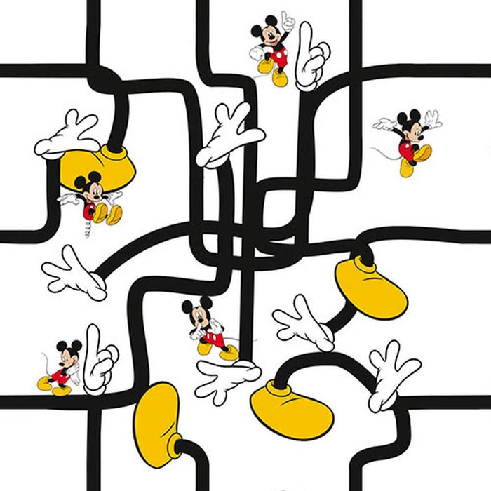 Vlies Fototapete | Mickey Mouse Foot Labyrinth | Größe 200 x 280 cm