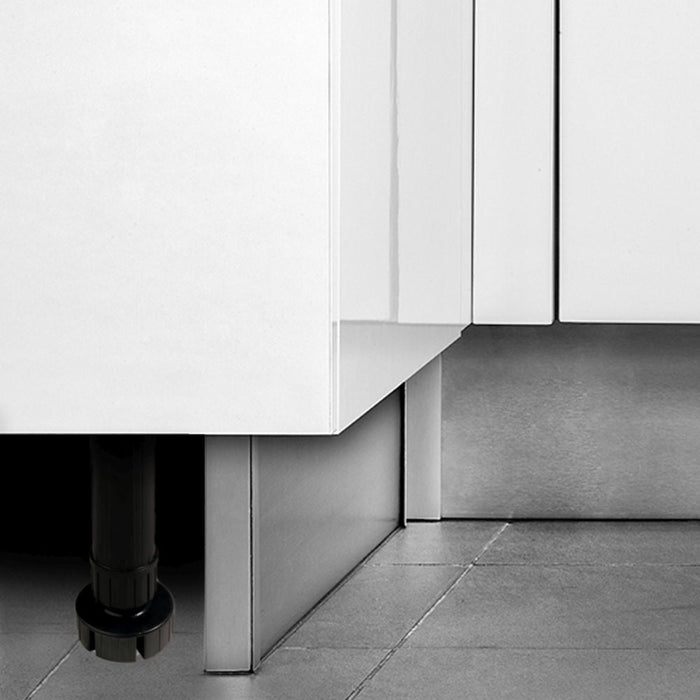 Lot von 10 Nivellierer Bone, vormontierter Sockel, H 100mm, verstellbar 98-115mm, Kunststoff, Schwarz