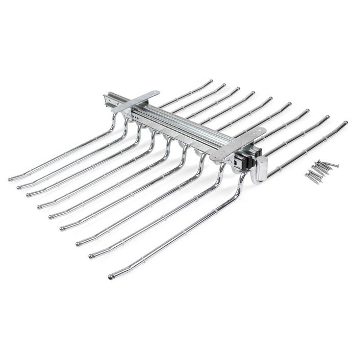 Ausziehbarer doppelter Hosenbügel Schränke,, Verchromt, Stahl Kunststoff