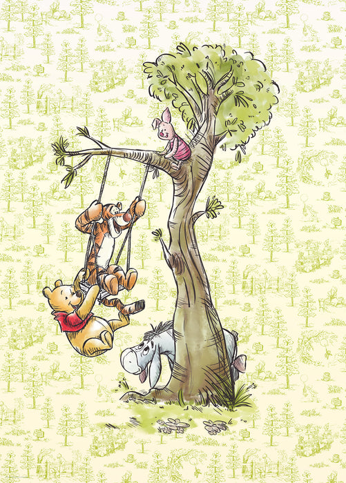 Komar | Vlies Fototapete | Winnie the Pooh in the wood | Größe 200 x 280 cm