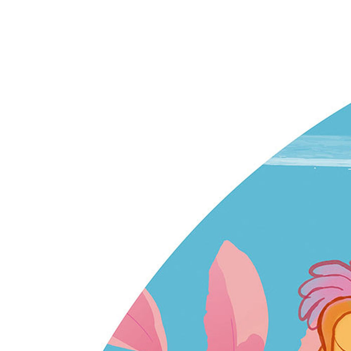 Komar | Selbstklebende Vlies Fototapete/Wandtattoo | Ariel Seahorses | Größe 125 x 125 cm
