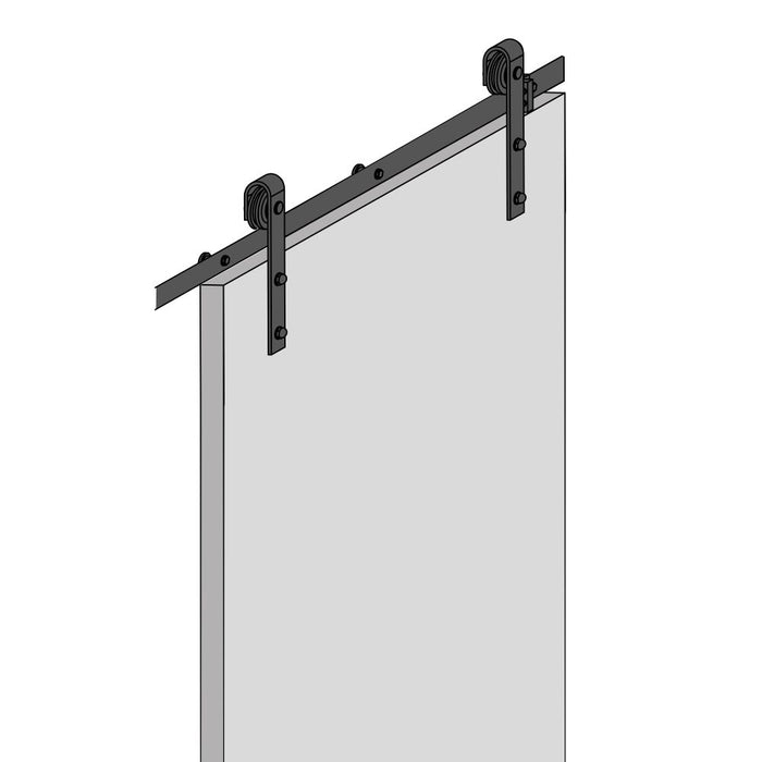 emuca System Barn für hängende Holzschiebetüren, sanftes Schließen, Bretter nich