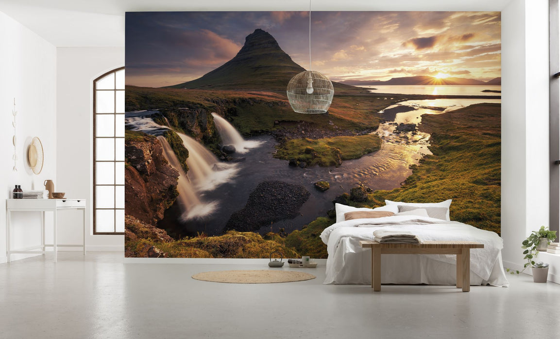 Komar | Vlies Fototapete | Guten Morgen auf Isländisch | Größe 400 x 250 cm