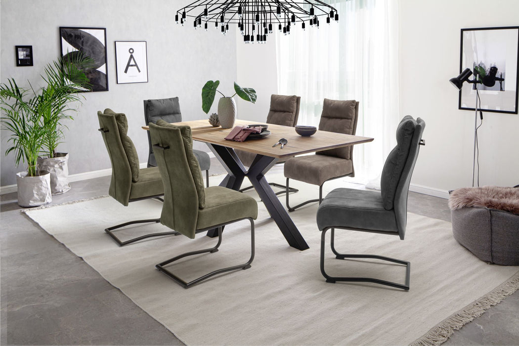 MCA | ANTIGUA ESSTISCH | 220x100 CM BALKENEICHE MA | DGL, METALLFUSS