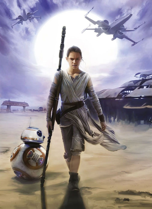 Papier Fototapete | STAR WARS Rey | Größe 184 x 254 cm