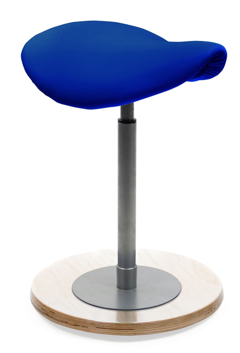 Mayer | Pendelhocker mit ergomisch geformtem Sattelsitz 1167 | Blau | Gestell Buche