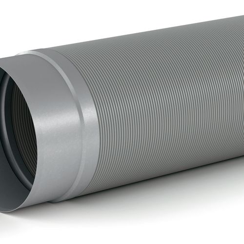 Naber | SR-R flex 150 Rundrohr | Lüftungsrohr | Aluminium | Edelstahl | L 1000 mm