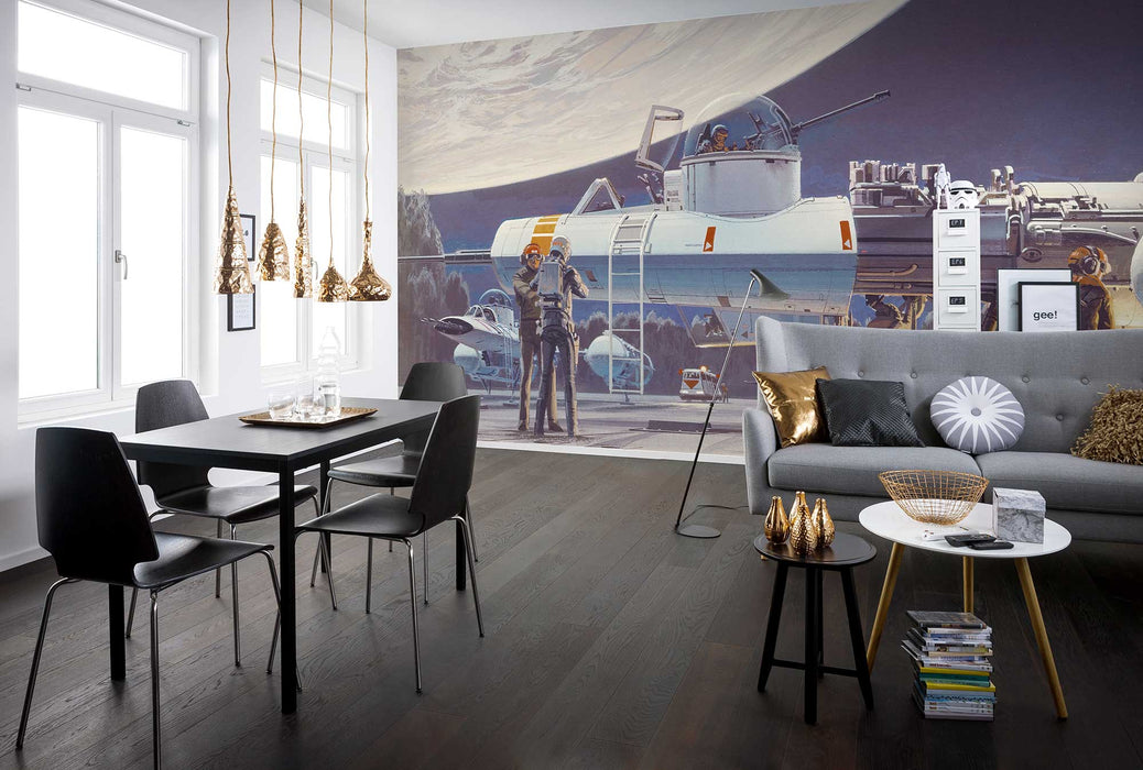 Vlies Fototapete | Star Wars Classic RMQ Yavin Y|Wing | Größe 500 x 250 cm