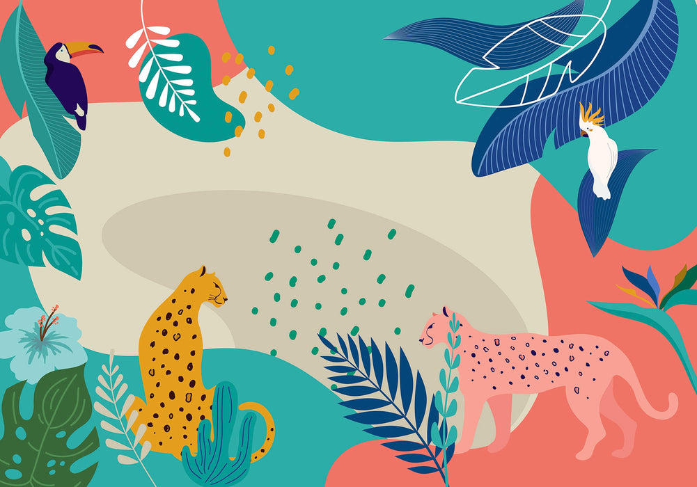 Vlies Fototapete | Jungle Rendezvous | Größe 400 x 280 cm