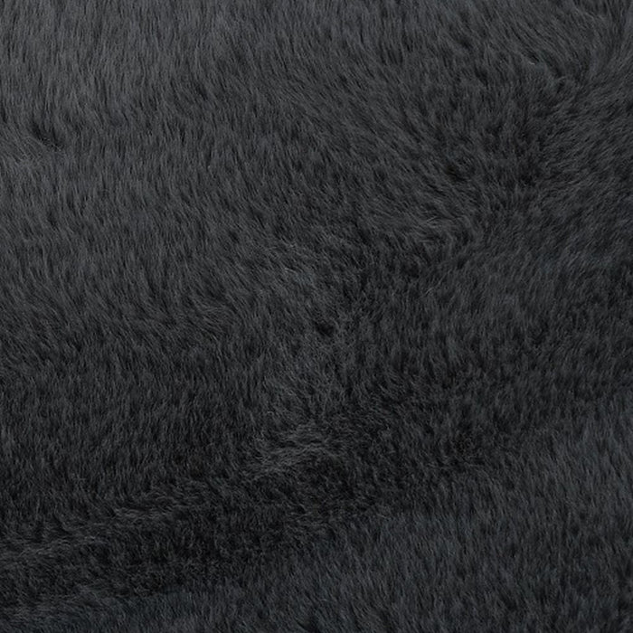 Star Home | Webpelz Amala Kissen | anthrazit/ kariert | 30 x 50 cm | mit Füllung