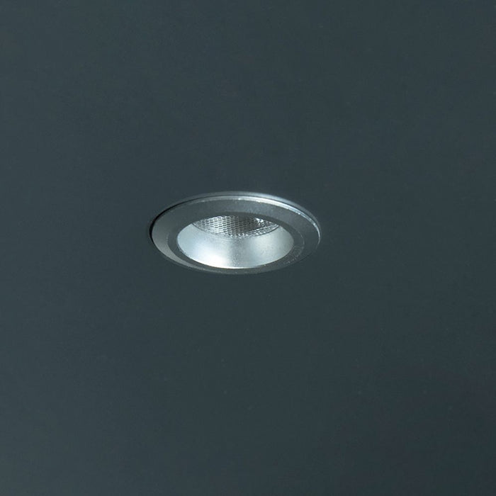 emuca LED-Einbauleuchte, D. 18 mm, Konverter 15 W, natürliches weißes Licht, Alu