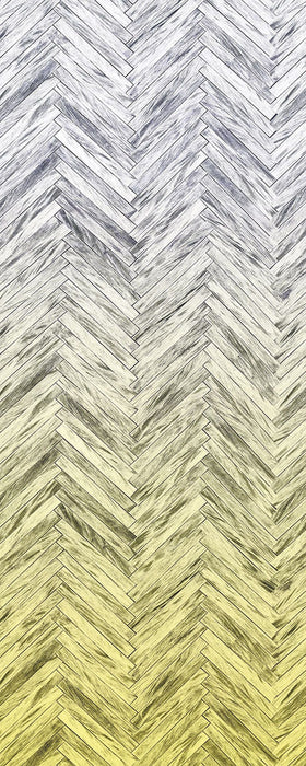 Vlies Fototapete | Herringbone Yellow Panel | Größe 100 x 250 cm