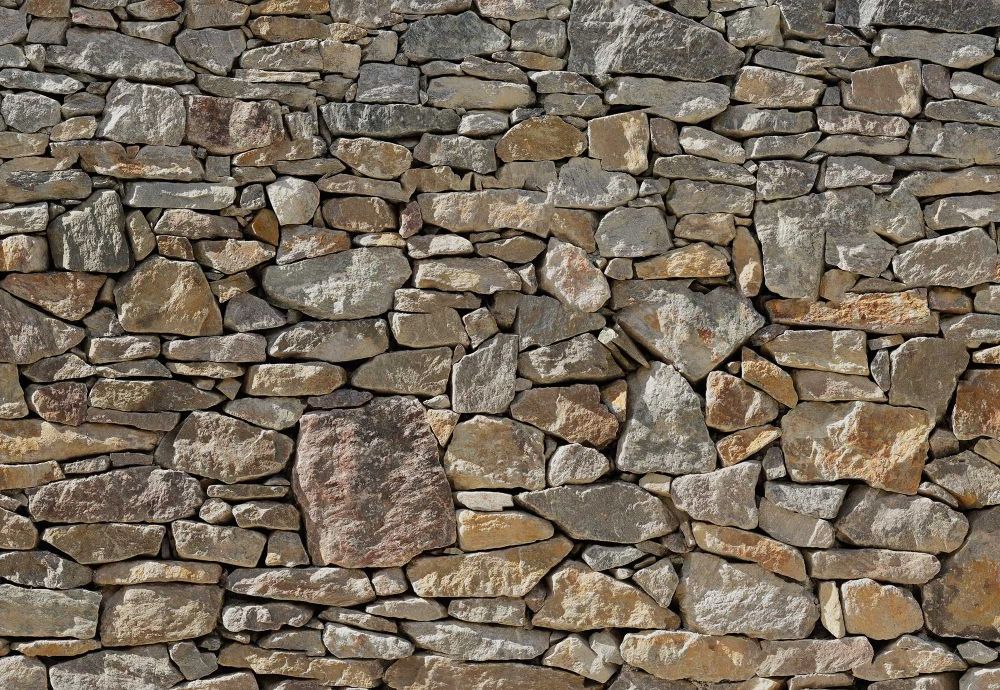 Komar | Papier Fototapete | Stone Wall | Größe 368 x 254 cm