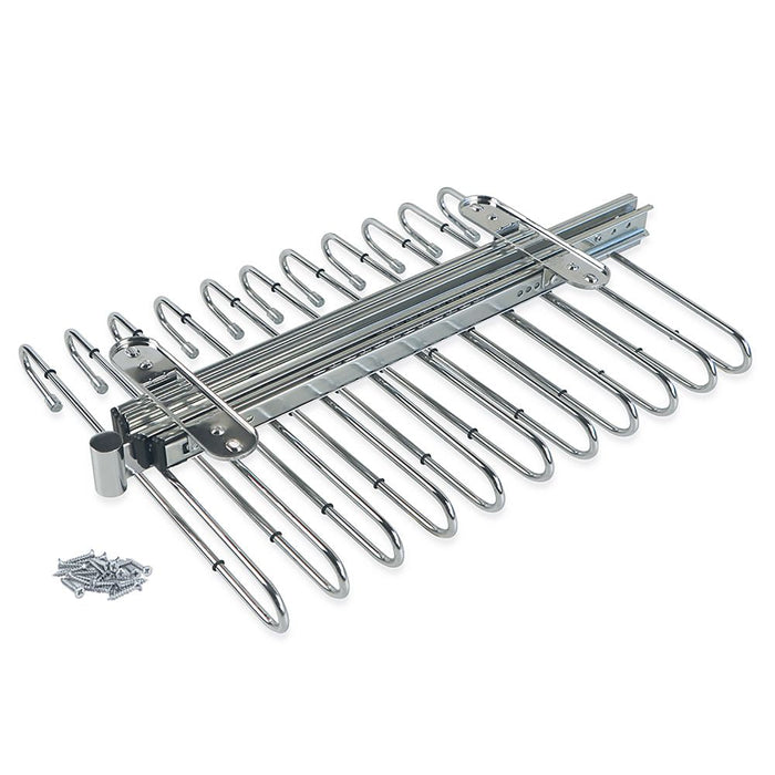 ausziehbarer Hosenbügel, Verchromt, Stahl