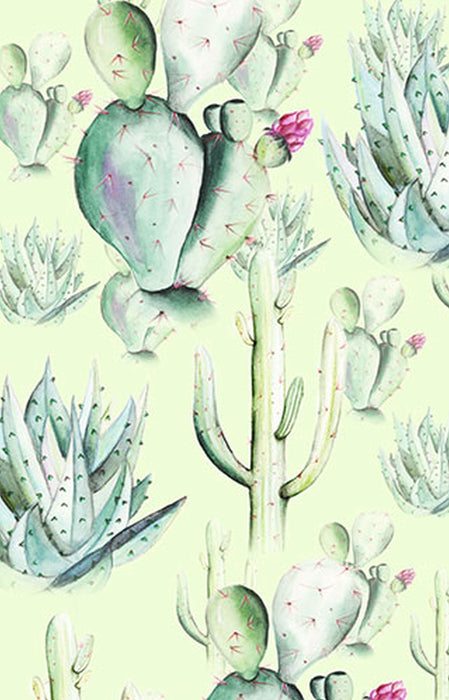 Vlies Fototapete | Cactus Green Panel | Größe 100 x 250 cm