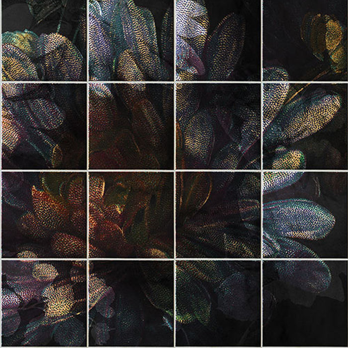 Komar | Vlies Fototapete | Tiles Flowers | Größe 400 x 280 cm