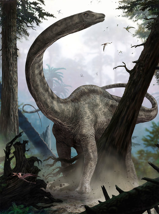 Komar | Vlies Fototapete | Rebbachisaurus | Größe 184 x 248 cm