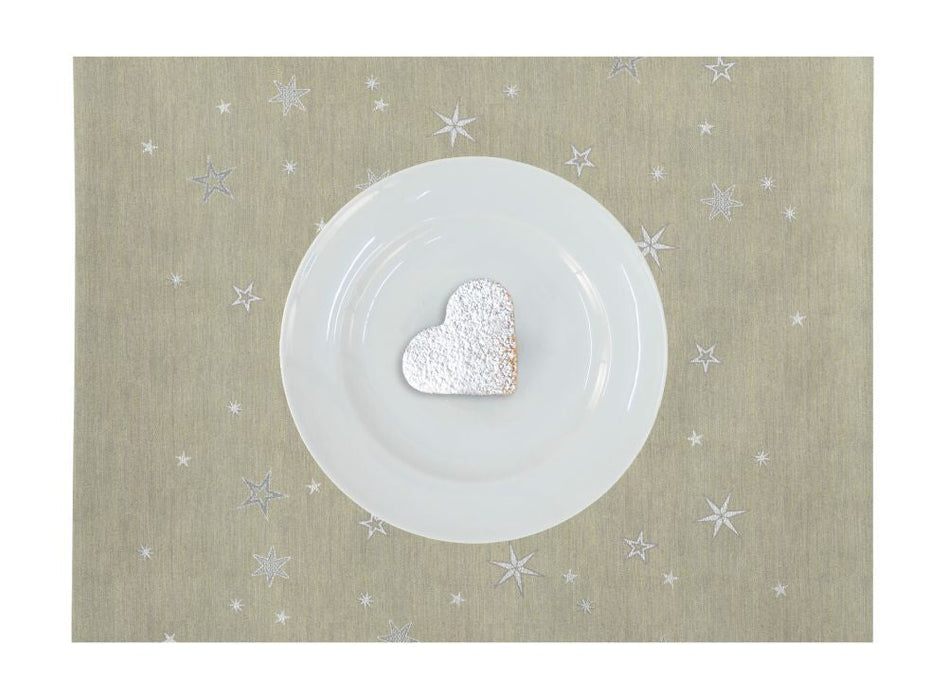 Apelt | 9600 | Platzset | 35x48 | taupe / silberfarben