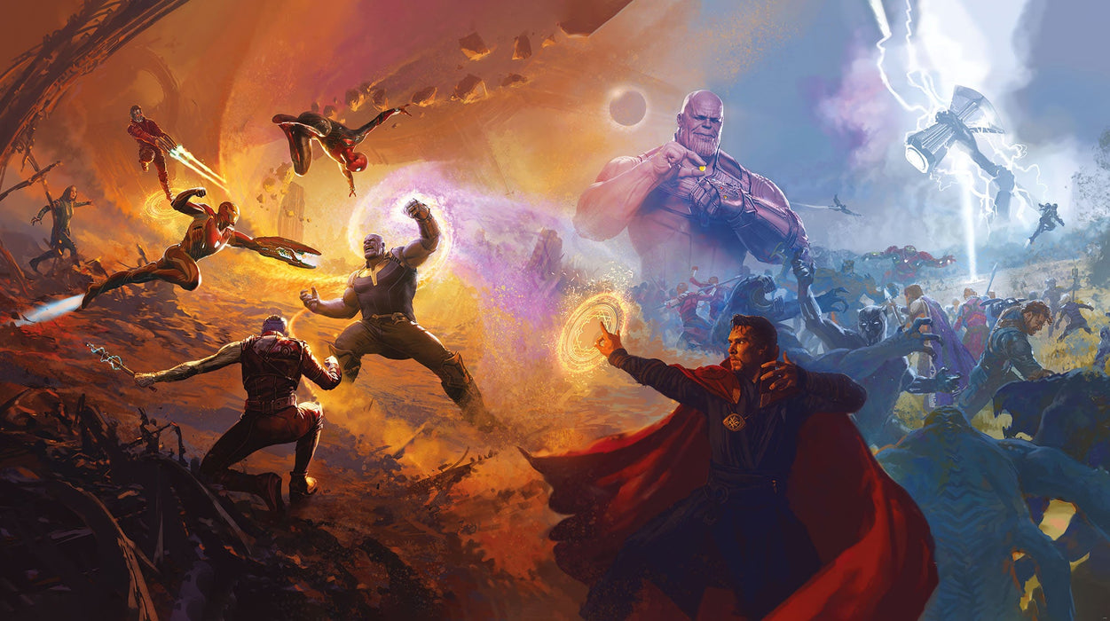 Vlies Fototapete | Avengers Epic Battles Two Worlds | Größe 500 x 280 cm