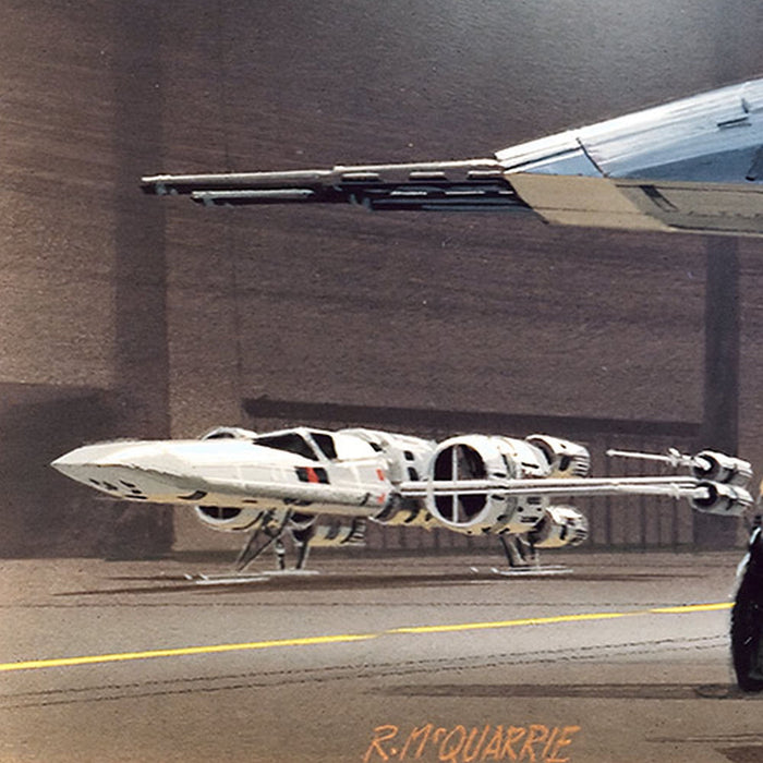 Vlies Fototapete | Star Wars Classic RMQ Yavin Hangar | Größe 500 x 250 cm