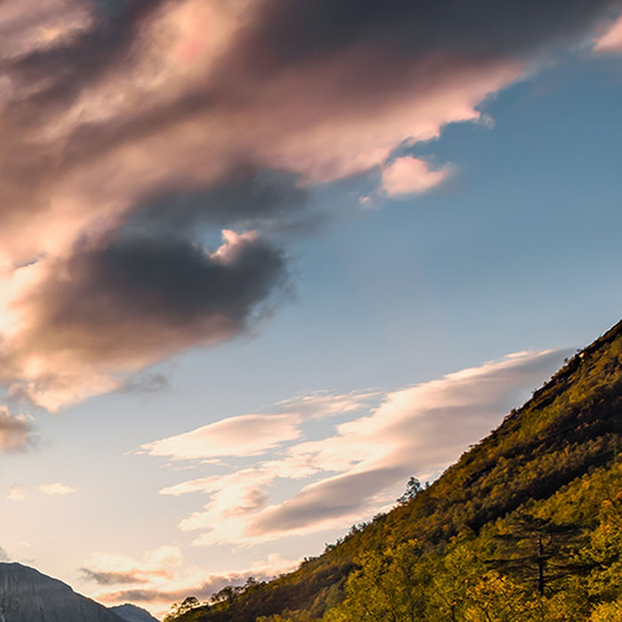 Vlies Fototapete | Norwegische Herbstwelten | Größe 450 x 280 cm