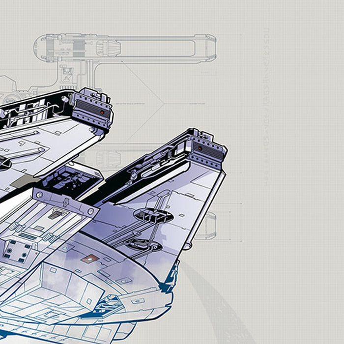 Vlies Fototapete | Star Wars Blueprint Light | Größe 400 x 280 cm