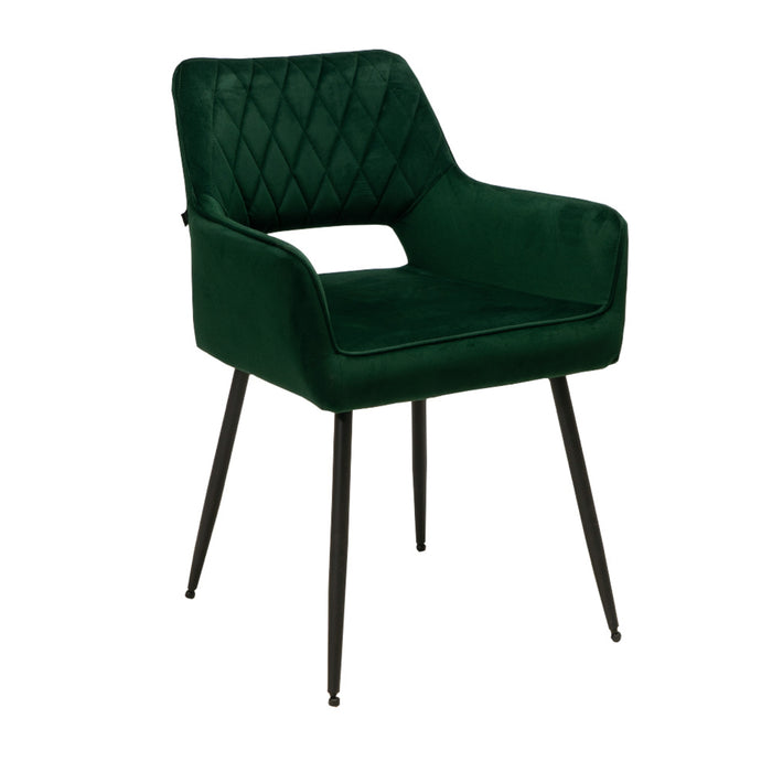 Naber | Lera 1V | Stuhl | Gestell schwarz | Bezug dunkelgrün