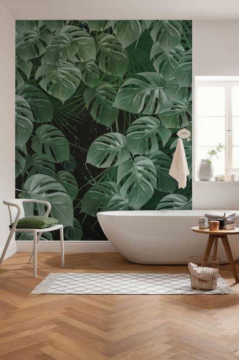 Vlies Fototapete | Monstera on Marble | Größe 200 x 250 cm