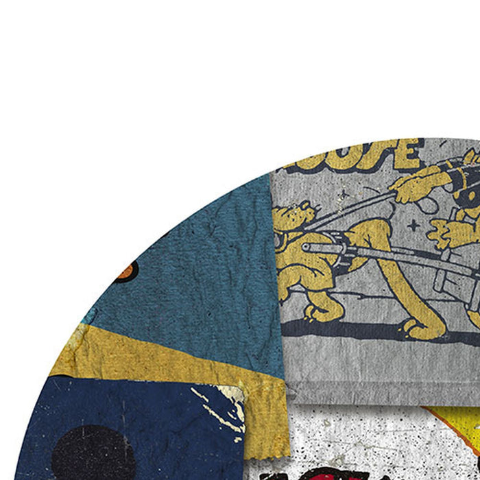 Selbstklebende Vlies Fototapete/Wandtattoo | Mickey Head Billboard | Größe 125 x 125 cm