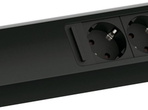 Naber | Casia 2L Steckdosenleiste USB A+C | Ecksteckdosenelement | schwarz matt