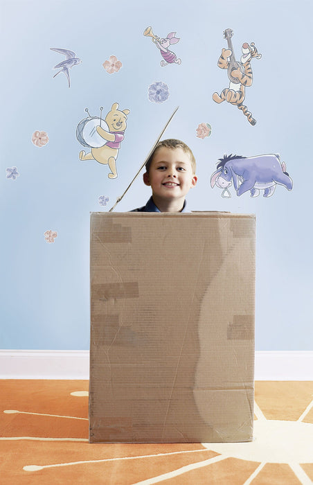 Wandtattoo | Winnie the Pooh Flowers & Music  | Größe 50 x 70 cm