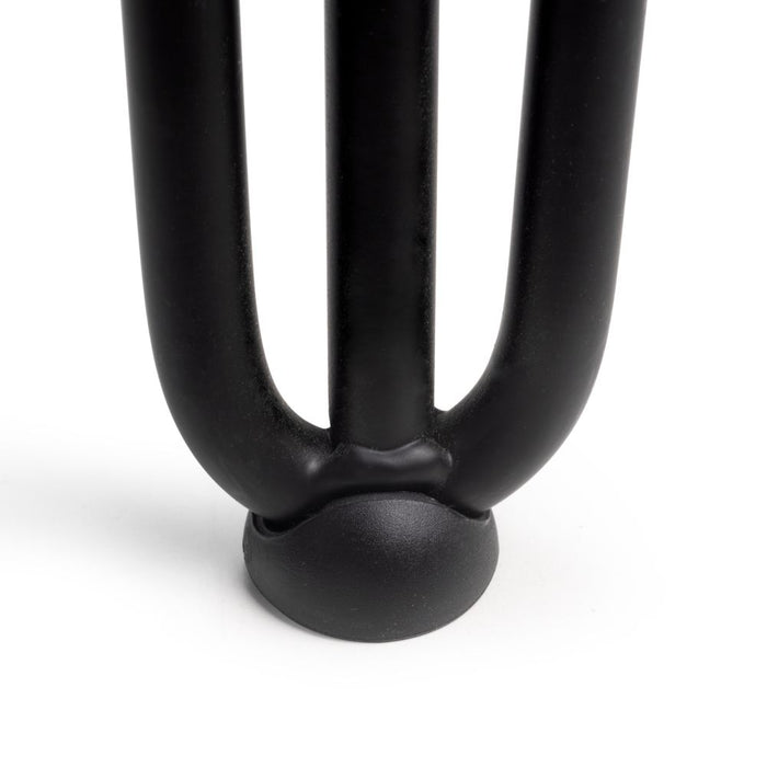 emuca Set aus vier Hairpin 3-Stangentischbeinen Höhe 710 mm schwarz lackiert