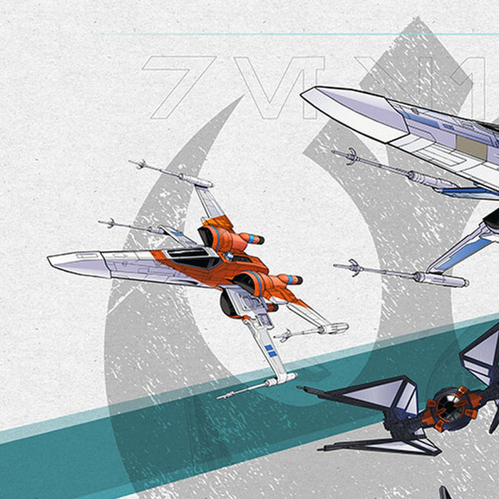 Vlies Fototapete | Star Wars Cartoon Collage Wide | Größe 400 x 280 cm