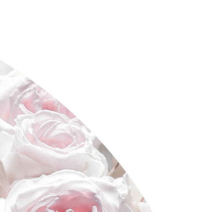 Selbstklebende Vlies Fototapete/Wandtattoo | Pink and Cream Roses | Größe 125 x 125 cm