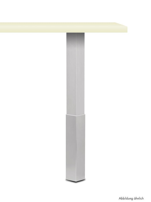 Trampolo 2 eckig | Stützfuß | edelstahlfarbig | H 795 - 975 mm
